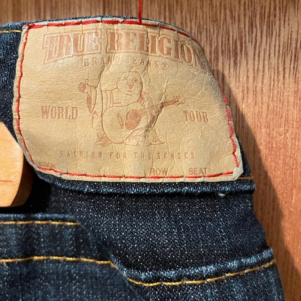 True Religion Dark Blue Flare Jeans - Picture 3 of 4